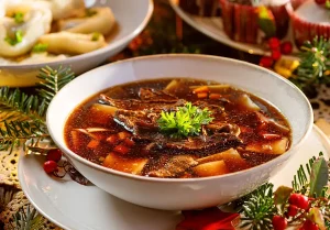 Przepis na wigilijną zupę grzybową | Wigilijna zupa grzybowa | 12 potraw wigilijnych