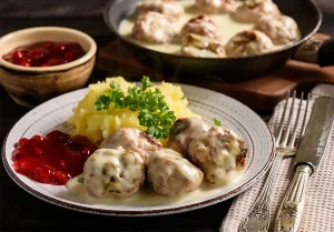 Przepis na Skandynawskie klopsiki z kremowym sosem | Najpopularniejsze szwedzkie danie na świcie